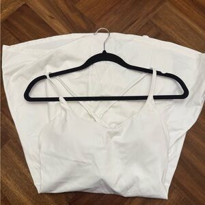 Women’s White Crossback Athleisure Dress (Halara)